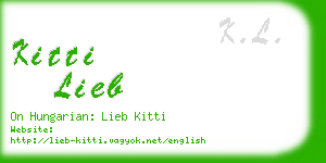 kitti lieb business card